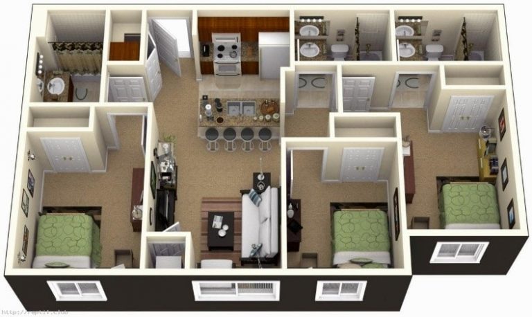 10 Desain Rumah Minimalis 3 Kamar Tidur Sederhana Tetap Nyaman untuk Keluarga 2